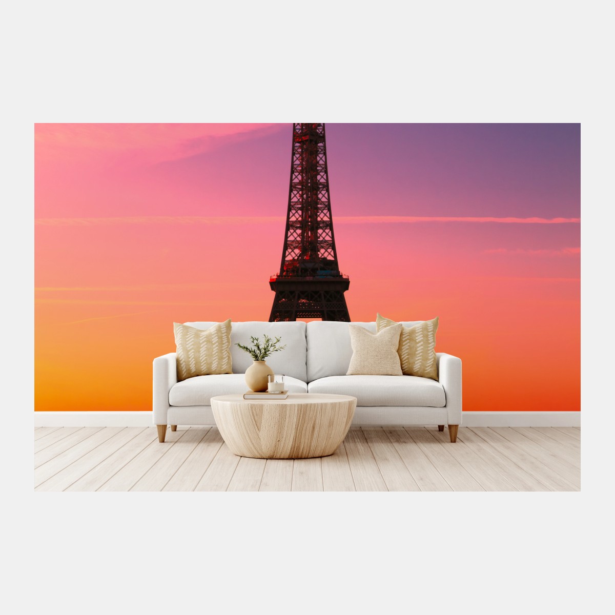 Fototapete sonnenaufgang über dem Eiffelturm – Wallnifity®