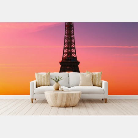 Fototapete sonnenaufgang über dem Eiffelturm – Wallnifity®