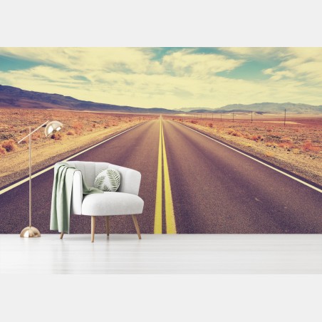 Fototapete vintage wüstenstraße, Death Valley – Wallnifity®