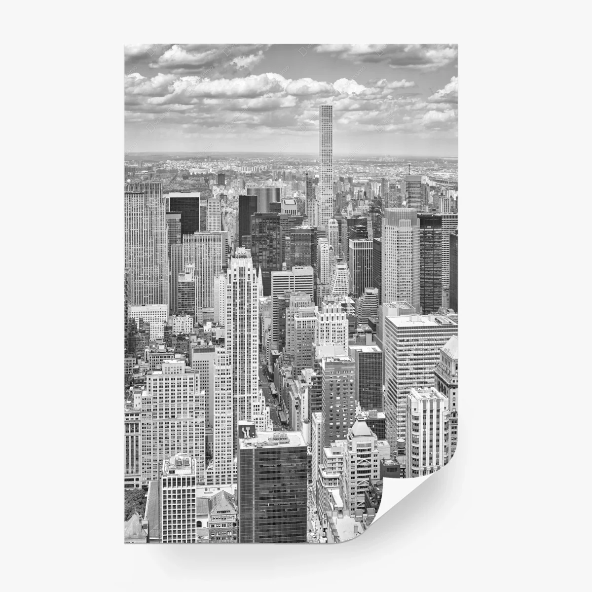 Fototapete panorama von New York in schwarzweiß – Wallnifity®