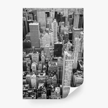 Fototapete schwarzweiße stadtsilhouette – Wallnifity®