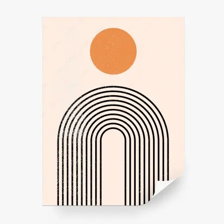 Fototapete minimalistischer bogen mit sonne – Wallnifity®