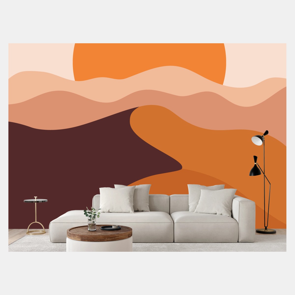 Fototapete abstrakter wüstensonnenuntergang – Wallnifity®