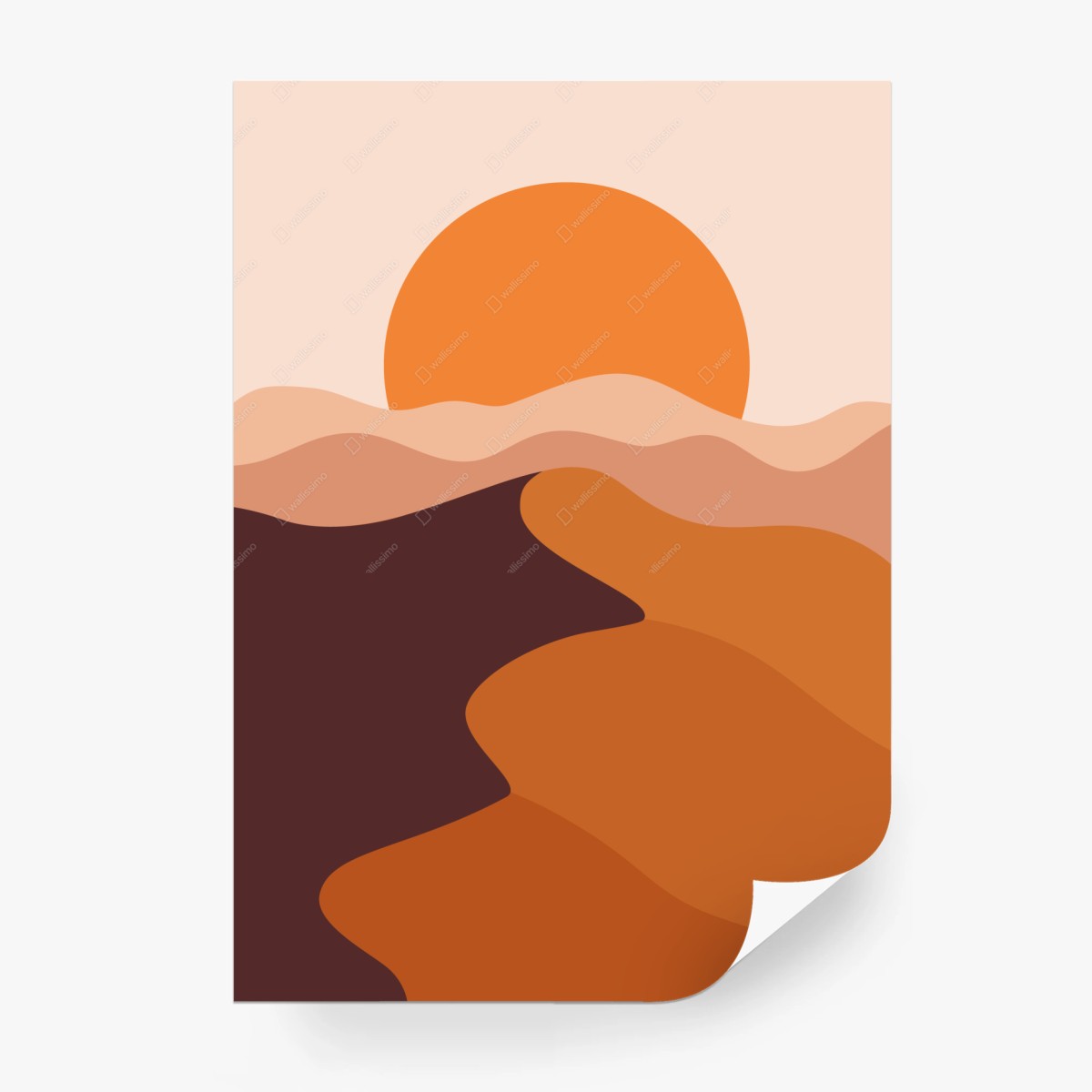 Fototapete abstrakter wüstensonnenuntergang – Wallnifity®