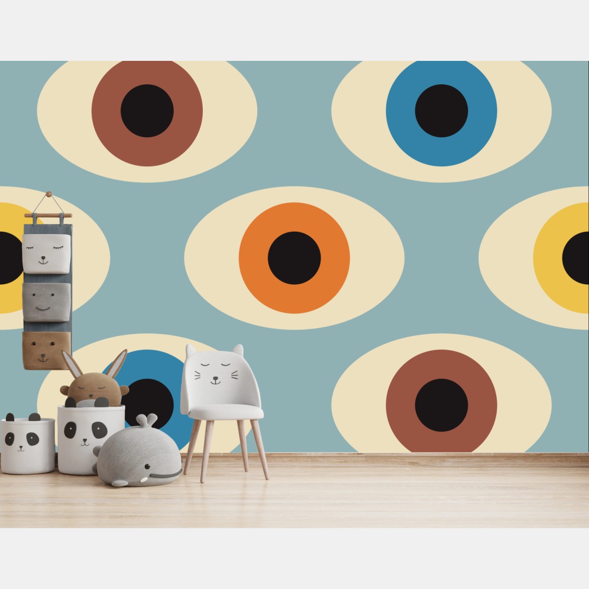 Fototapete retro augenmuster – Wallnifity®