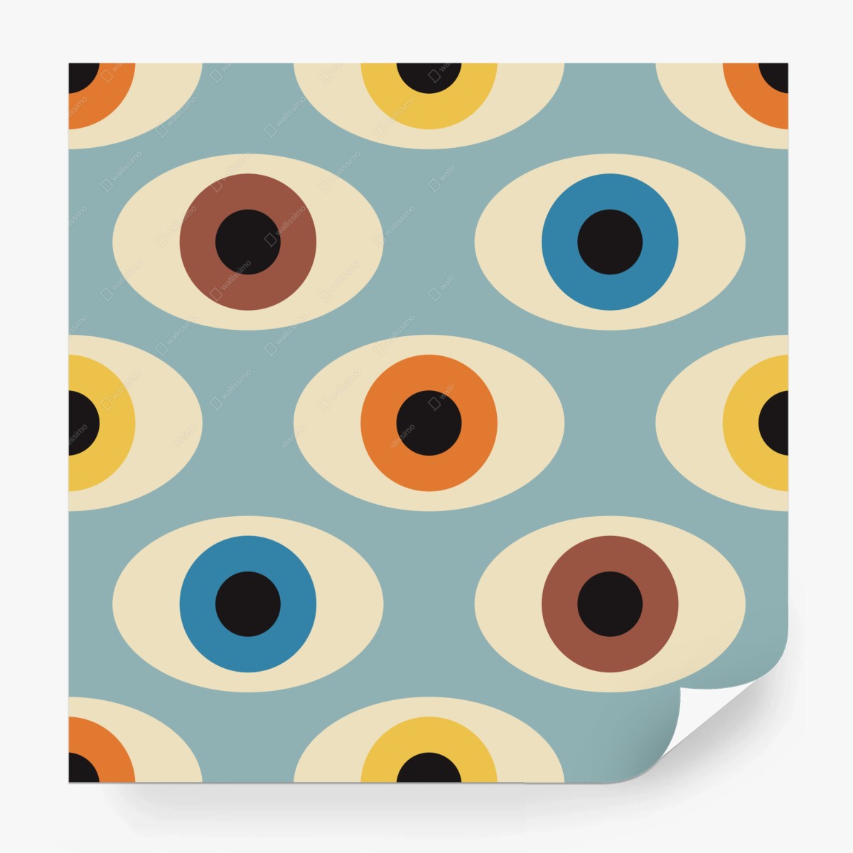 Fototapete retro augenmuster – Wallnifity®