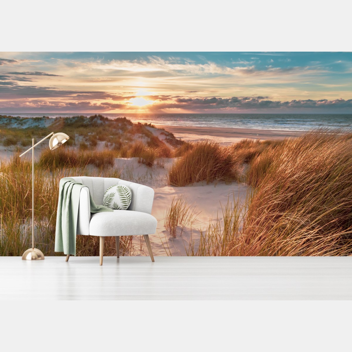 Fototapete sonnenuntergang über den dünen von Ameland – Wallnifity®