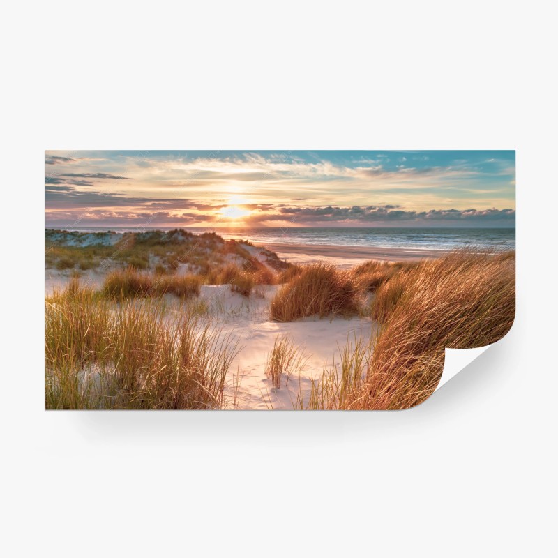 Fototapete sonnenuntergang über den dünen von Ameland – Wallnifity®