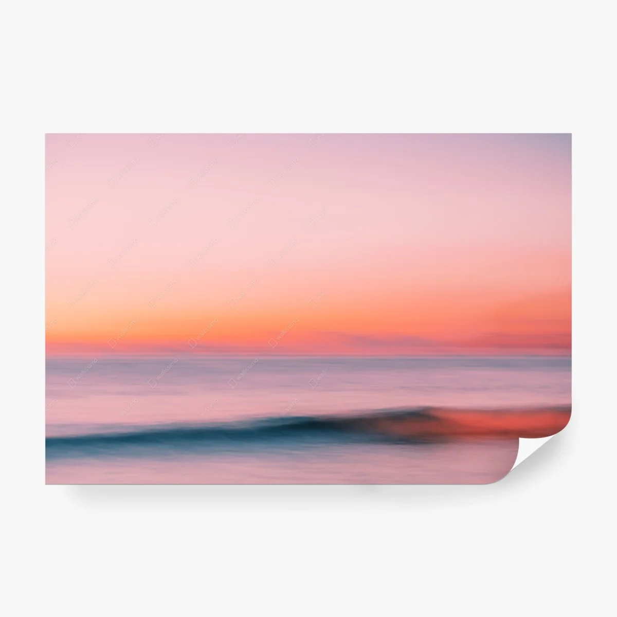 Fototapete delikate pastellmeerlandschaft bei sonnenuntergang – Wallnifity®