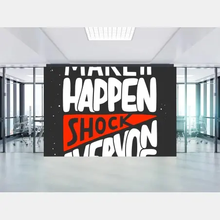 Fototapete make it happen motivierende typografie – Wallnifity®