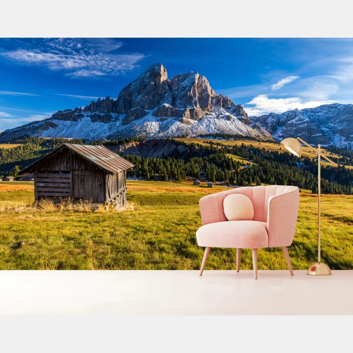 Fototapete Peitlerkofelblick in den Dolomiten – Wallnifity®