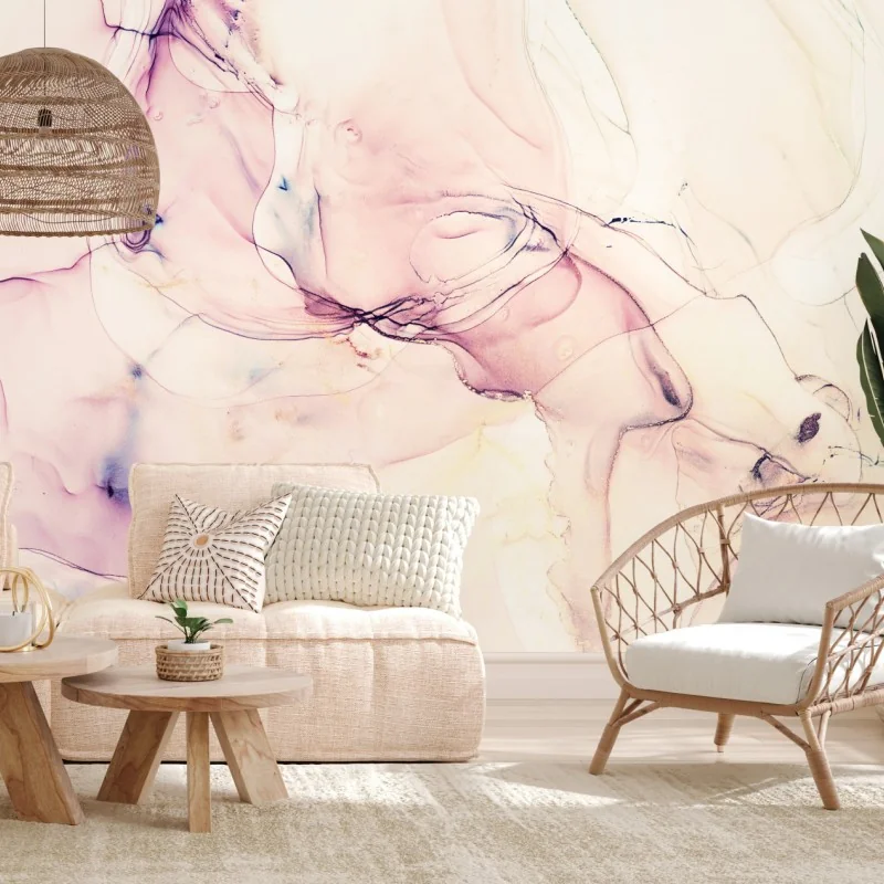 Fototapete zarte pastell-marmor-abstraktion – Wallnifity®