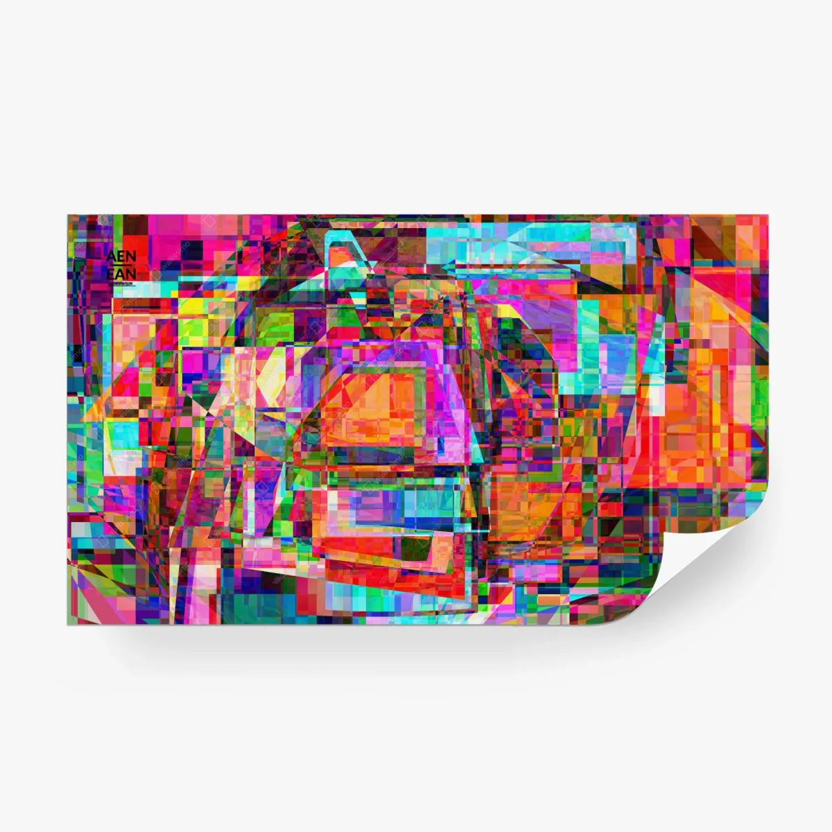 Fototapete lebendige geometrische abstraktion – Wallnifity®