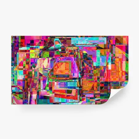 Fototapete lebendige geometrische abstraktion – Wallnifity®
