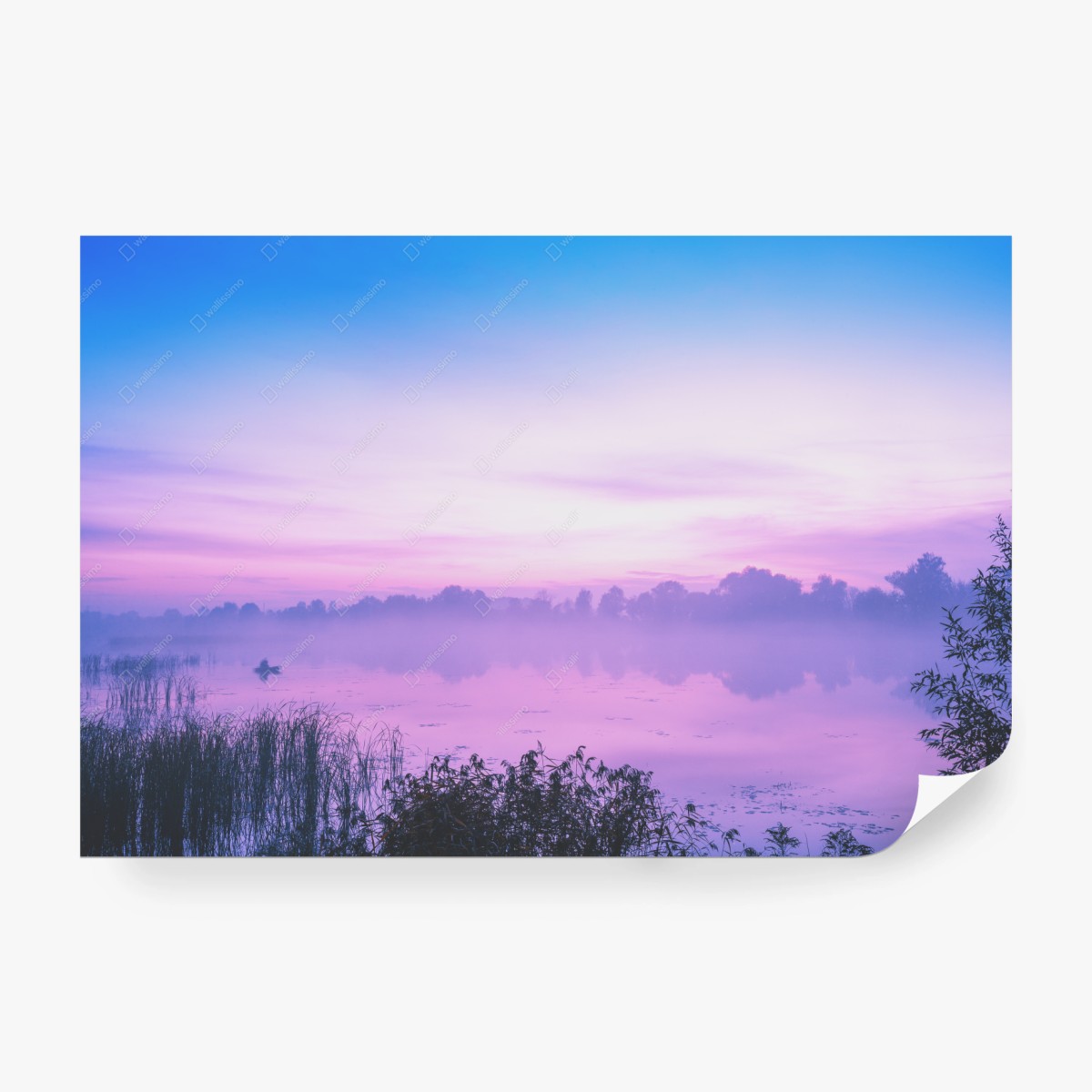 Fototapete nebliger morgen am see – Wallnifity® Fototapete nebliger morgen am see – Wallnifity®