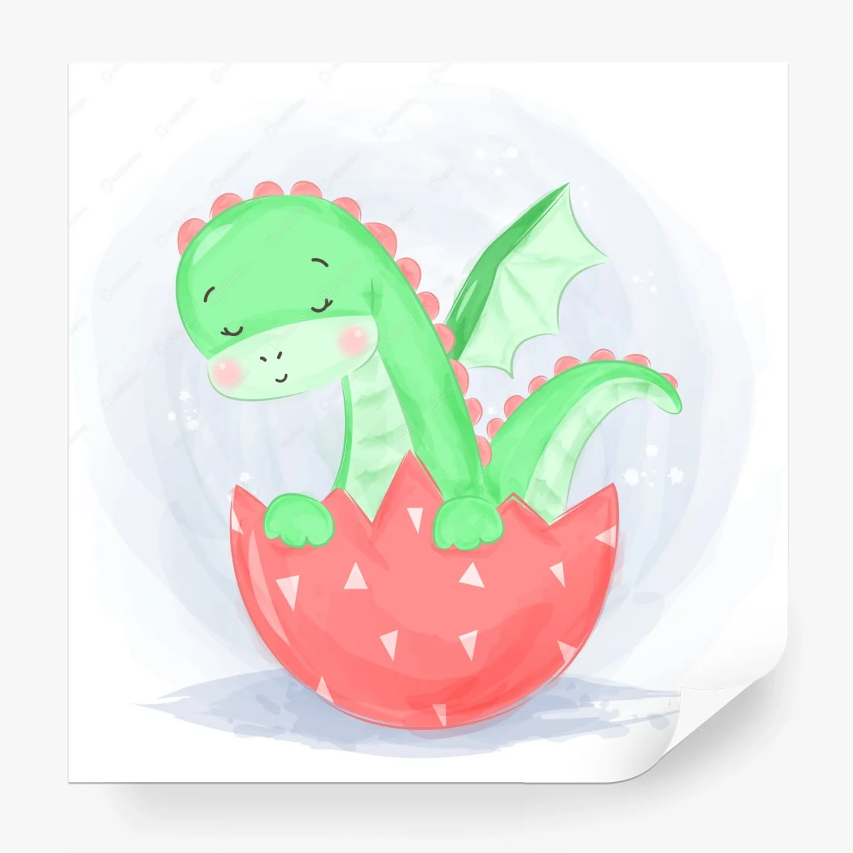 Fototapete schlafender kleiner drache im ei – Wallnifity® Fototapete schlafender kleiner drache im ei – Wallnifity®
