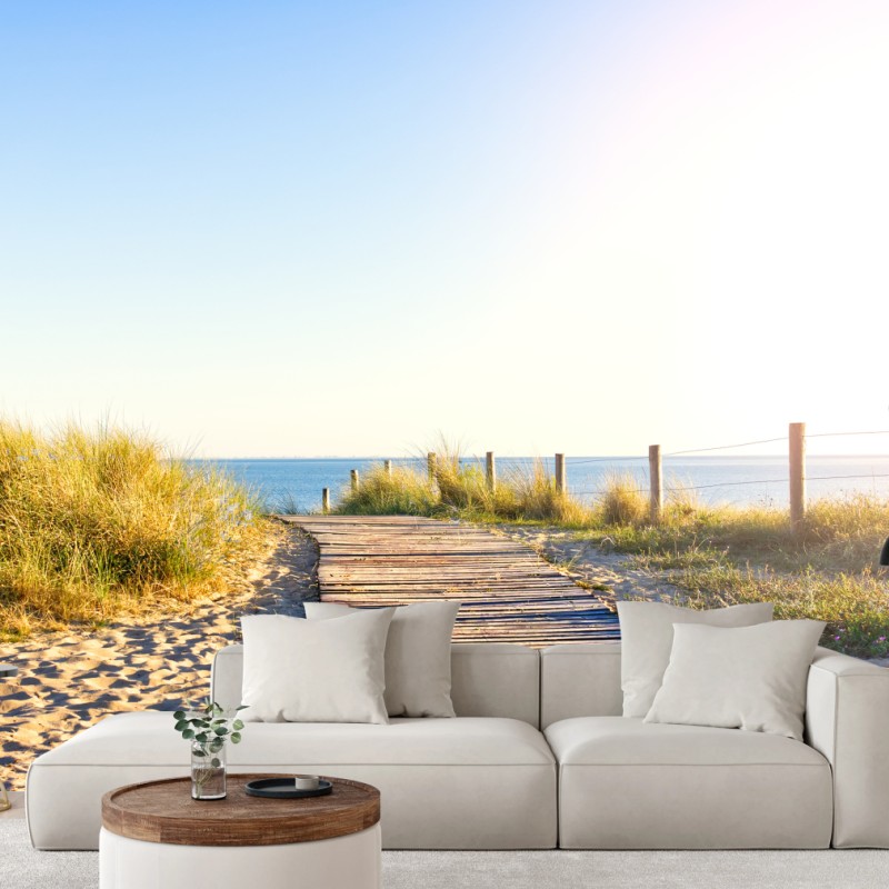 Fototapete sonniger steg zum meer – Wallnifity®