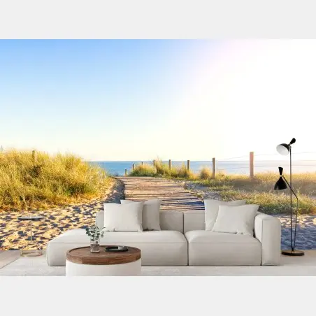 Fototapete sonniger steg zum meer – Wallnifity®