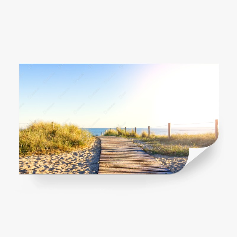 Fototapete sonniger steg zum meer – Wallnifity®