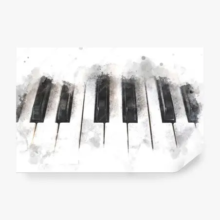 Fototapete aquarell klaviertasten komposition – Wallnifity®