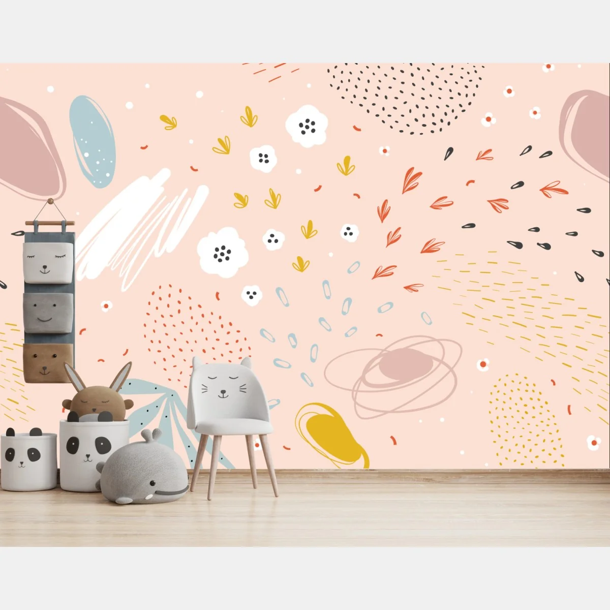 Fototapete pastellblumen abstraktes muster – Wallnifity® Fototapete pastellblumen abstraktes muster – Wallnifity®