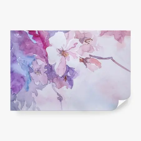 Fototapete zarte aquarellblumen – Wallnifity®