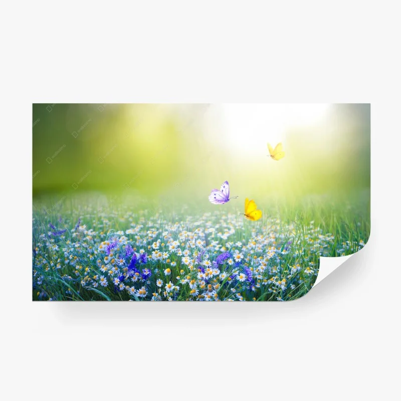 Fototapete verzauberter grüner waldbach – Wallnifity®