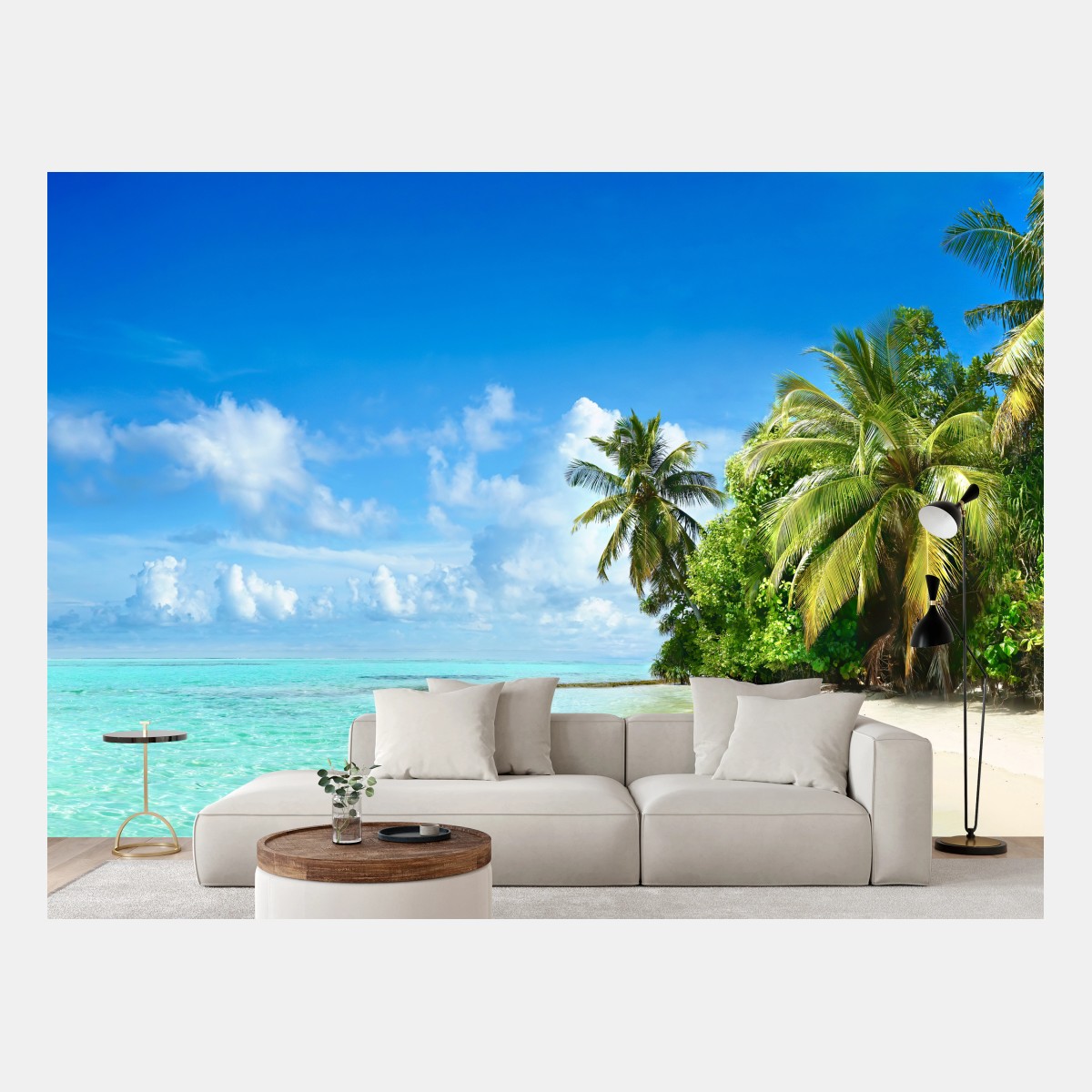 Fototapete tropischer strand auf den Malediven – Wallnifity®