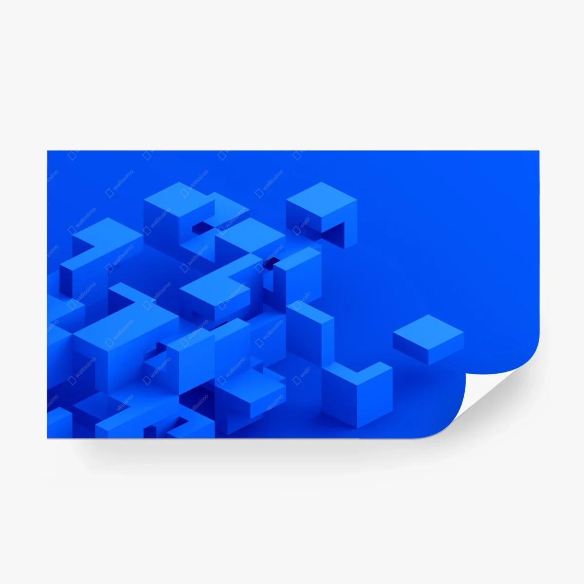 Fototapete moderne blaue 3d würfelkomposition – Wallnifity® Fototapete moderne blaue 3d würfelkomposition – Wallnifity®