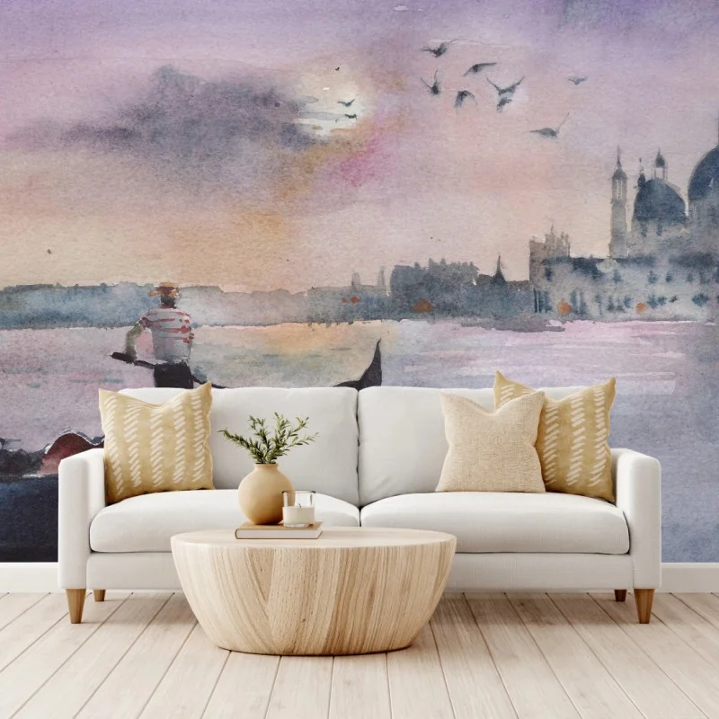 Fototapete Venedig abendliche gondelfahrt – Wallnifity®