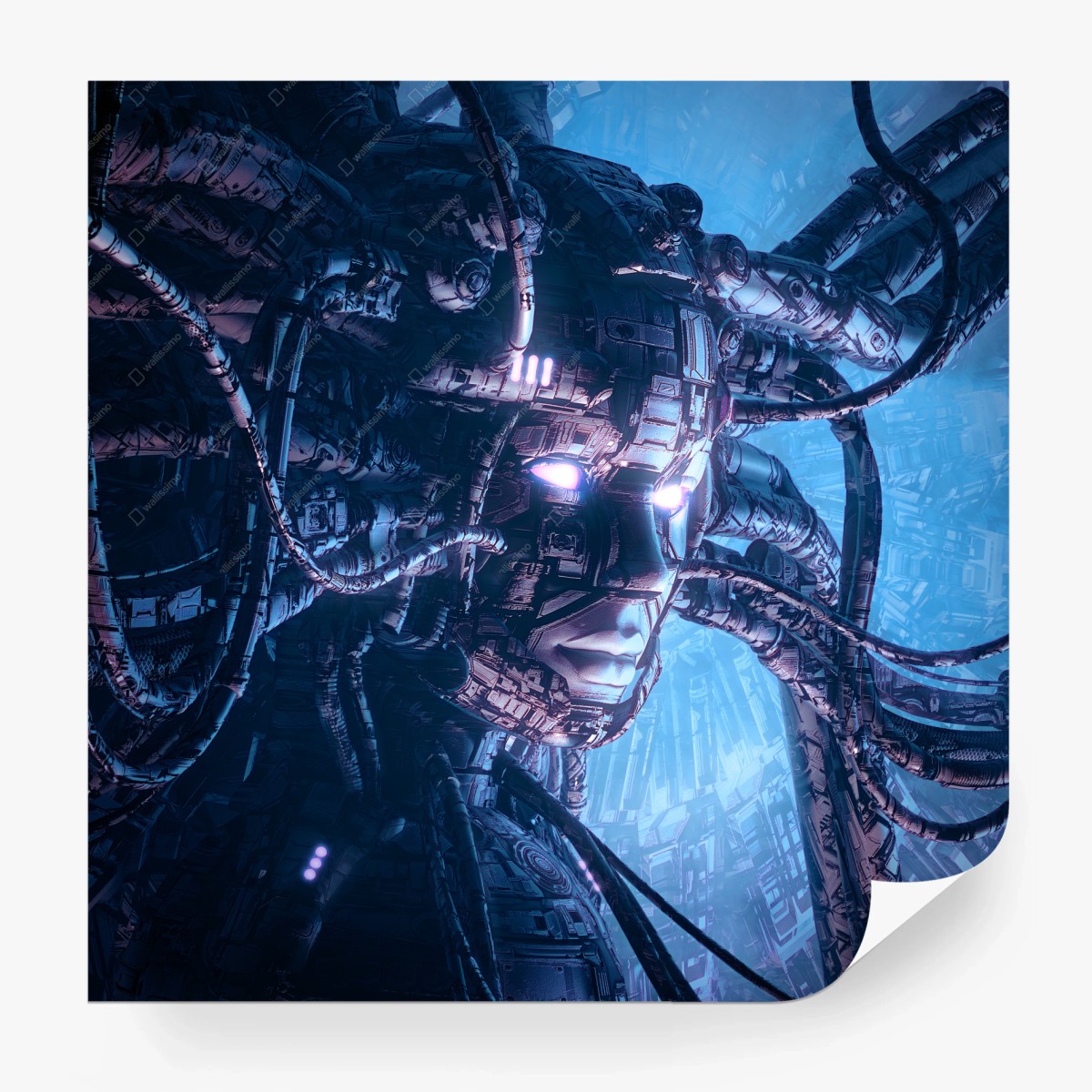 Fototapete futuristisches cyborg-porträt – Wallnifity®