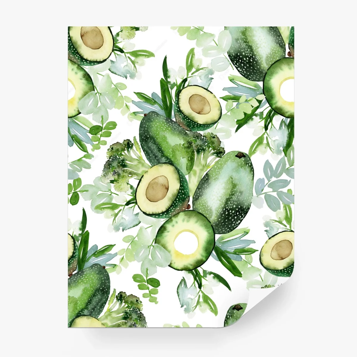 Fototapete aquarell avocado muster – Wallnifity® Fototapete aquarell avocado muster – Wallnifity®