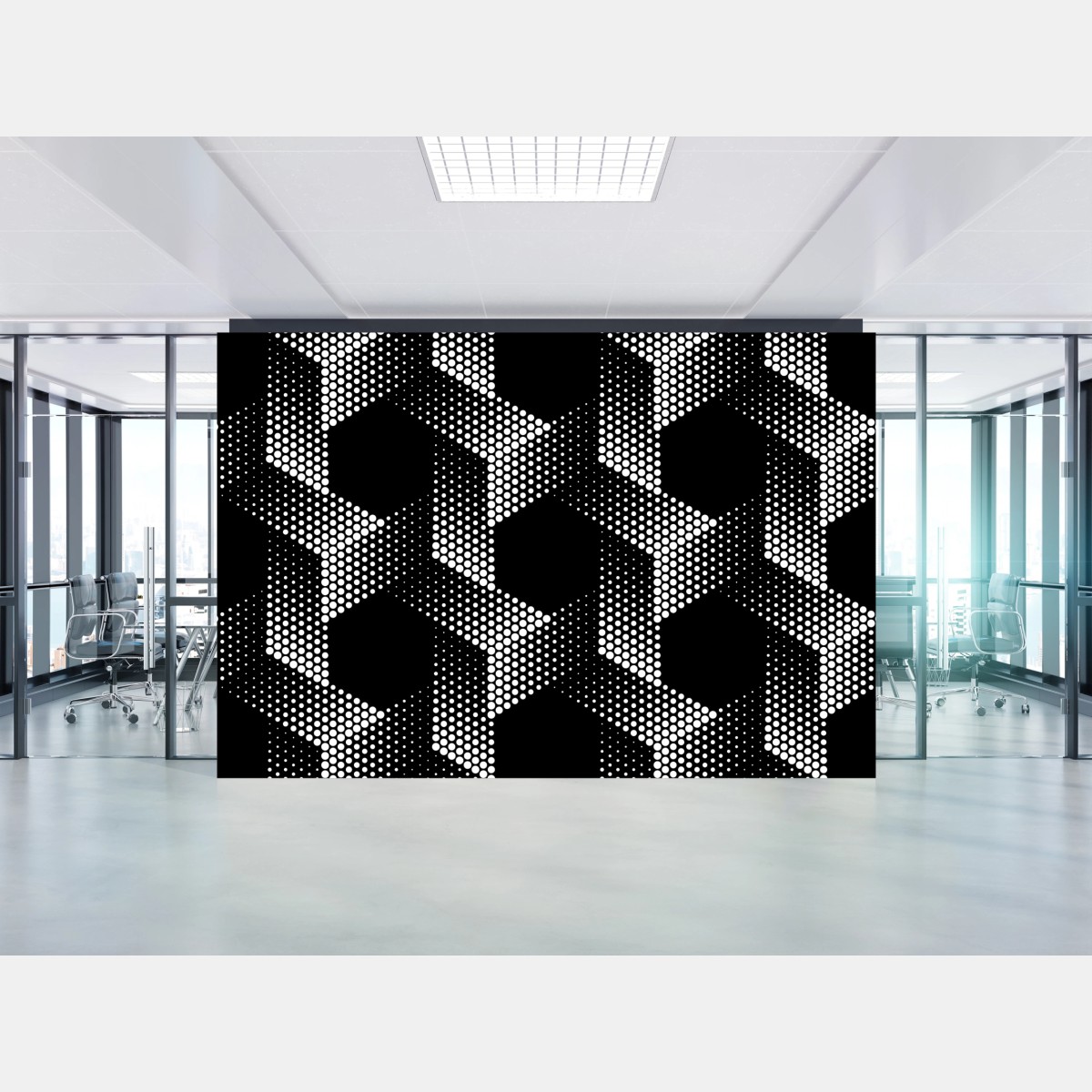 Fototapete geometrisches rastermuster mit sechsecken – Wallnifity®