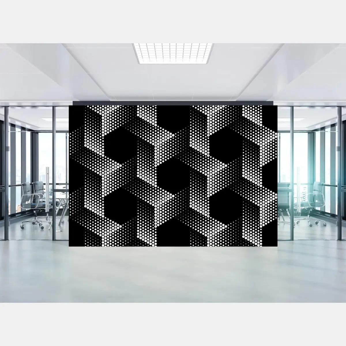 Fototapete geometrisches rastermuster mit sechsecken – Wallnifity®