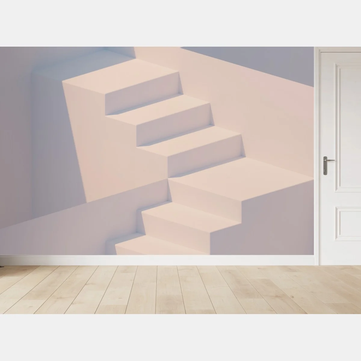 Fototapete minimale weiße treppe 3d – Wallnifity® Fototapete minimale weiße treppe 3d – Wallnifity®