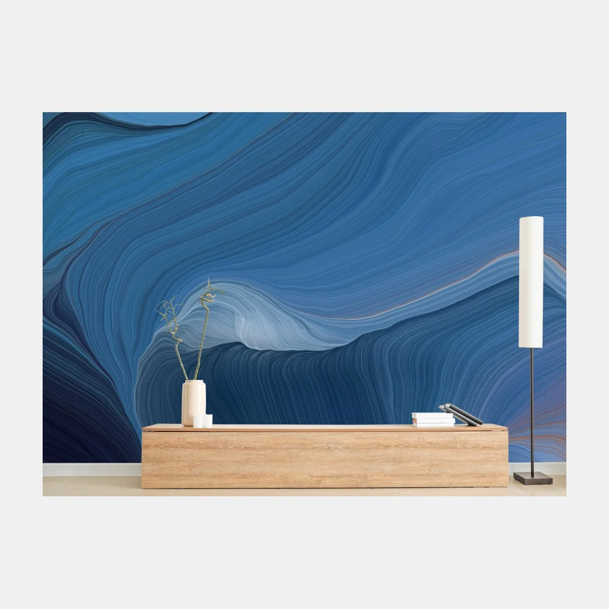 Fototapete blauer fluss abstraktes wandbild – Wallnifity® Fototapete blauer fluss abstraktes wandbild – Wallnifity®