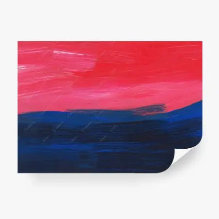 Fototapete leuchtender rosa-blauer abstrakter horizont – Wallnifity®