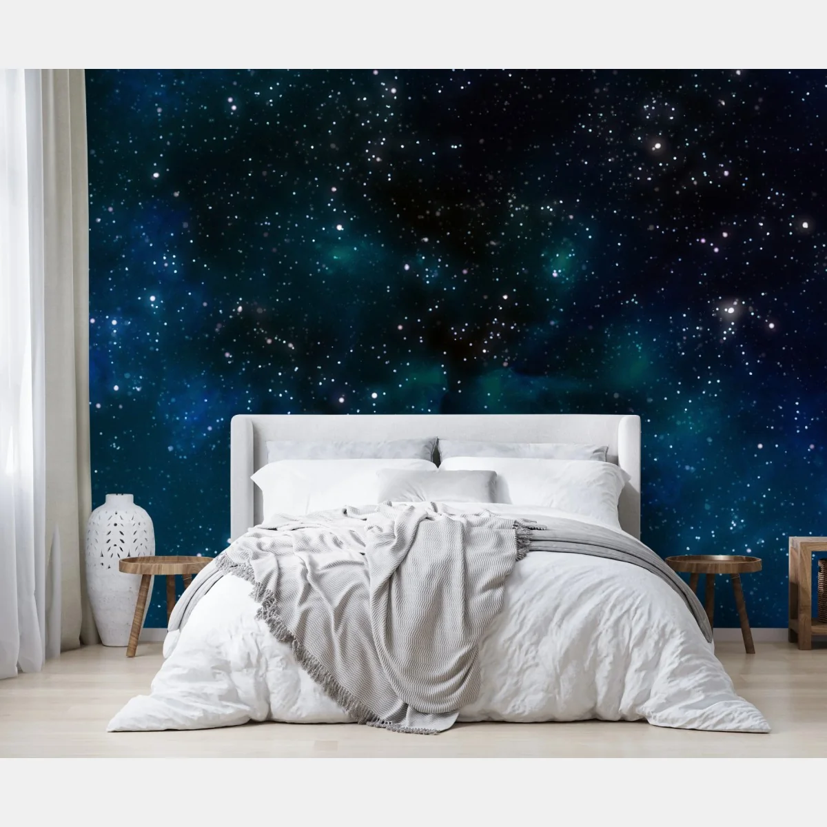 Fototapete blaue nebelwolke mit sternen – Wallnifity® Fototapete blaue nebelwolke mit sternen – Wallnifity®