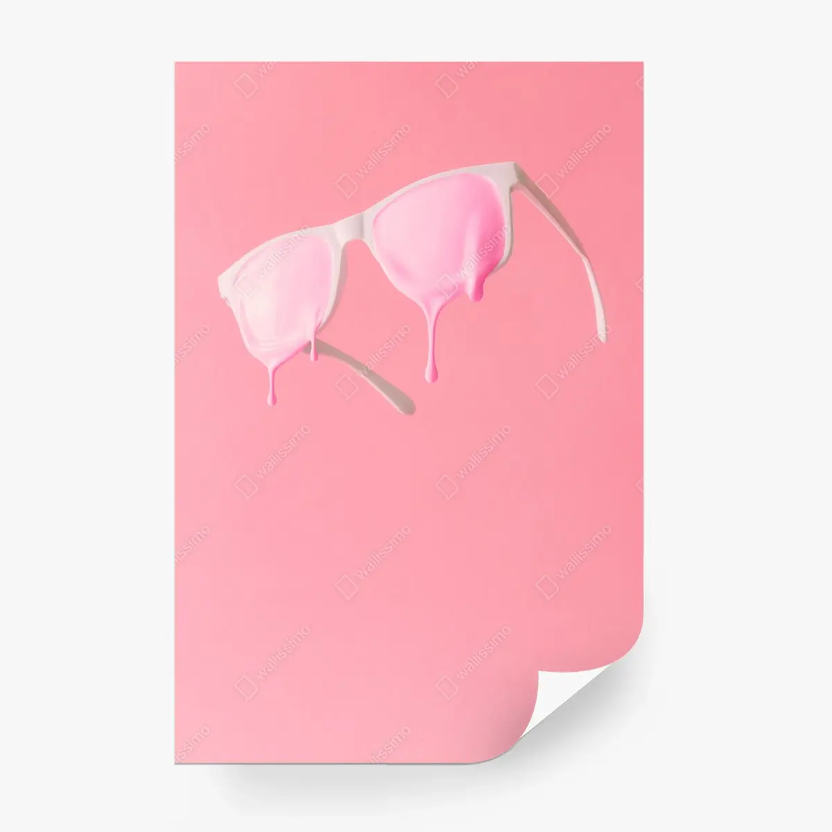 Fototapete schmelzende rosa sonnenbrille – Wallnifity®