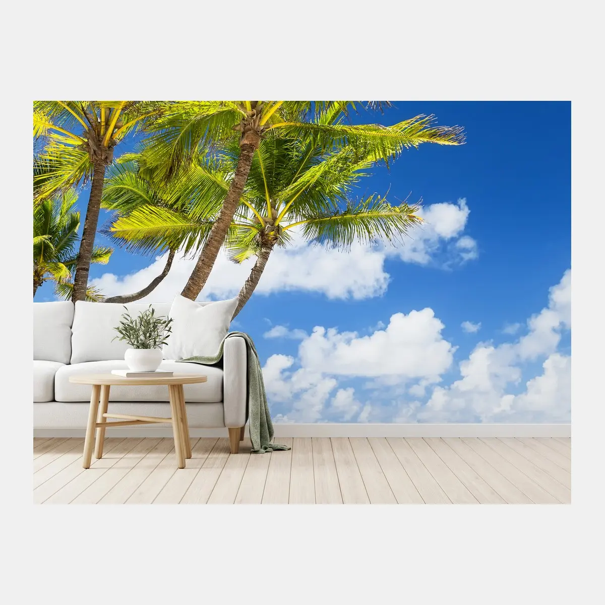 Fototapete tropischer palmstrand in Punta Cana – Wallnifity®