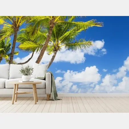 Fototapete tropischer palmstrand in Punta Cana – Wallnifity®