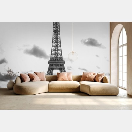 Fototapete Paris Eiffelturm in monochrom – Wallnifity®
