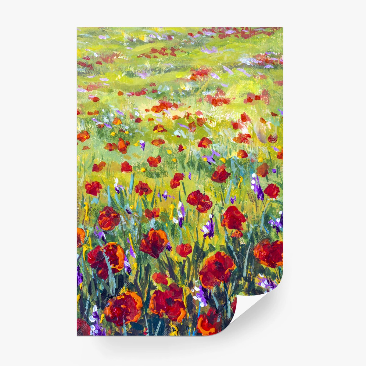 Fototapete impressionistische mohnwiese – Wallnifity® Fototapete impressionistische mohnwiese – Wallnifity®