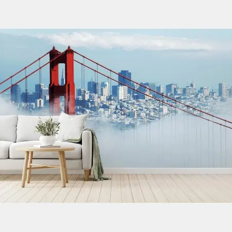 Fototapete Golden Gate im nebel über San Francisco – Wallnifity®
