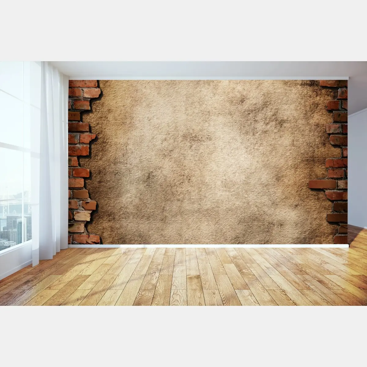 Fototapete freigelegte ziegel und putztextur – Wallnifity®