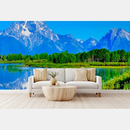 Fototapete ruhige spiegelung eines bergsees – Wallnifity®