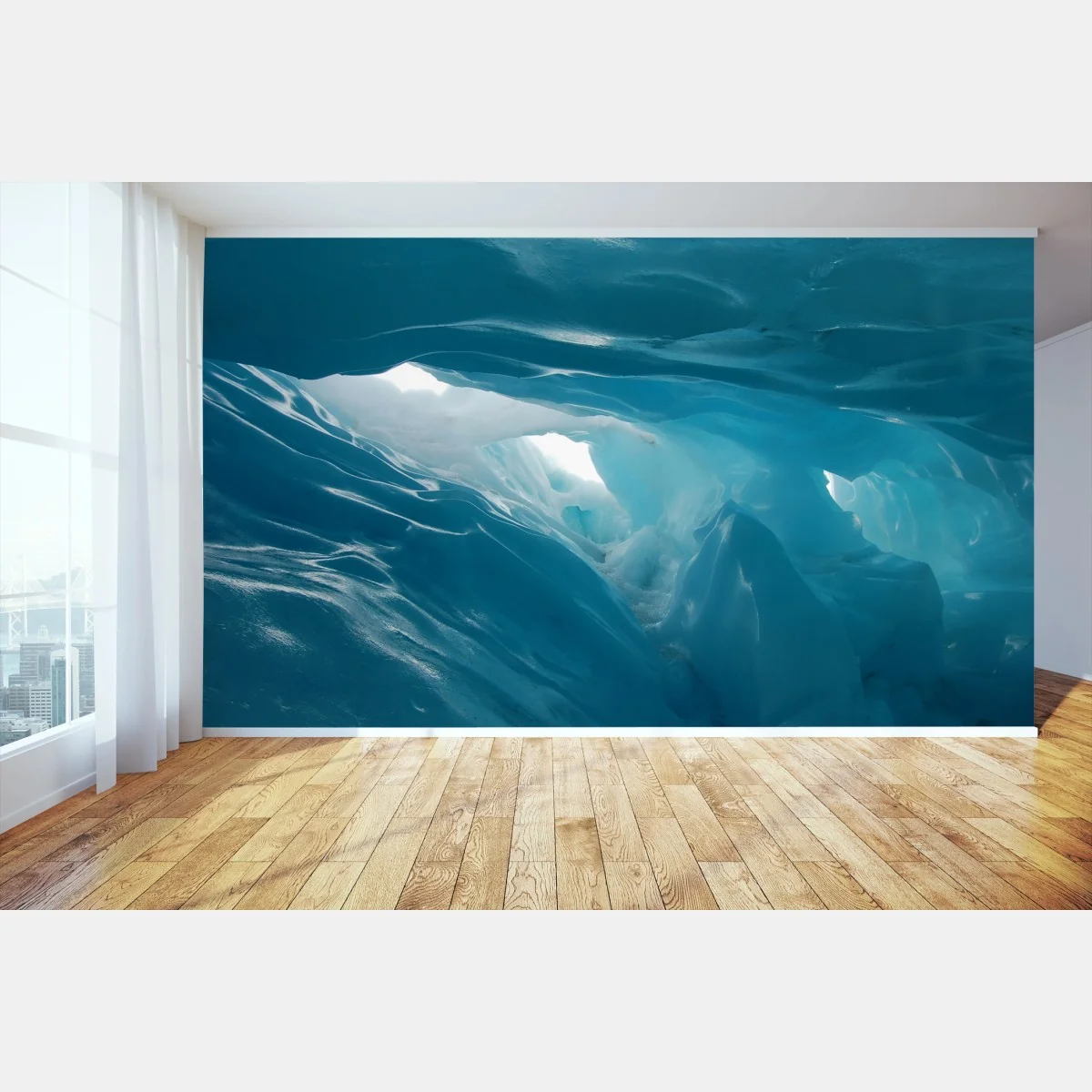 Fototapete ruhige blaue gletschereishöhle – Wallnifity® Fototapete ruhige blaue gletschereishöhle – Wallnifity®