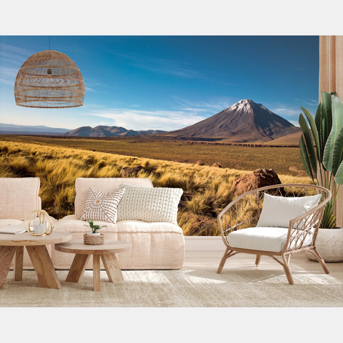 Fototapete Licancabur in der Atacama, Chile – Wallnifity® Fototapete Licancabur in der Atacama, Chile – Wallnifity®