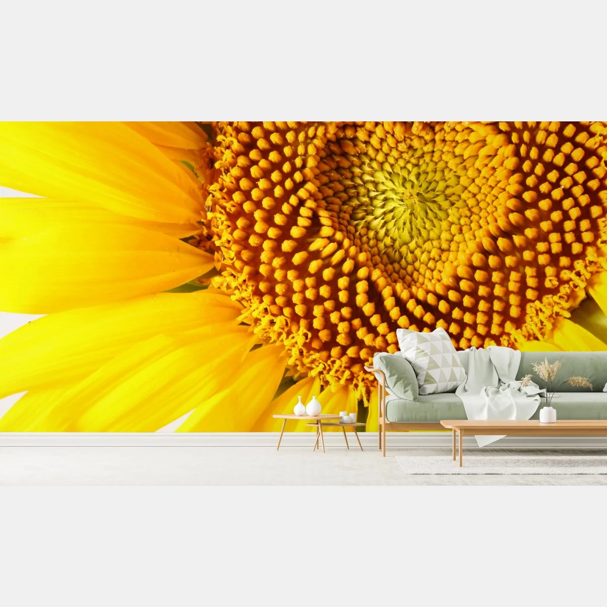 Fototapete sonnenblume mit herzförmiger mitte – Wallnifity® Fototapete sonnenblume mit herzförmiger mitte – Wallnifity®