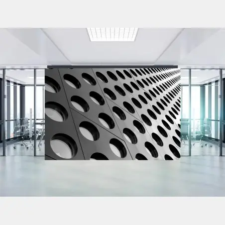 Fototapete geometrische perforierte fassade – Wallnifity®
